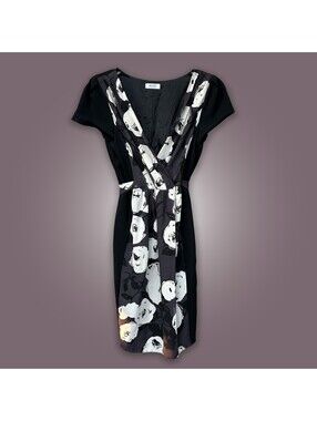 Moschino Cheap Chic Floral Wrap Dress Silk Belted Sz8